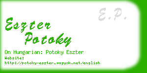 eszter potoky business card